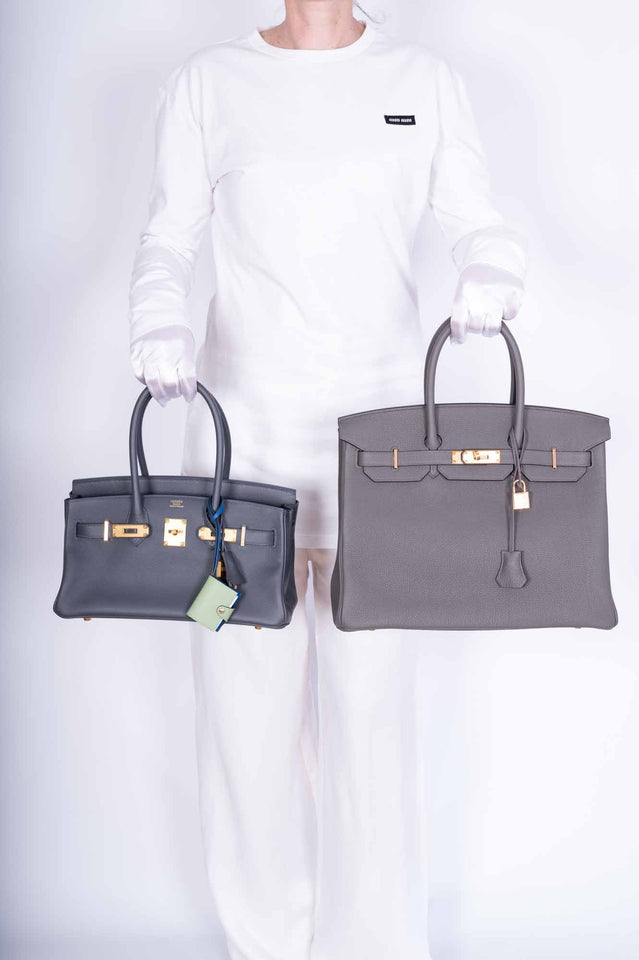 Hermes Birkin Shoulder Light 29 Ardoise Evercolor Gold Hardware