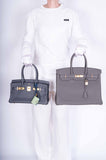 Hermes Birkin Shoulder Light 29 Ardoise Evercolor Gold Hardware