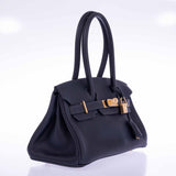 Hermes Birkin Shoulder Light 29 in Black Caban Evercolor Gold Hardware