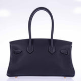 Hermes Birkin Shoulder Light 29 in Black Caban Evercolor Gold Hardware