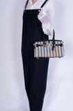 Hermes Birkin Shoulder Light 29 in Black Evercolor and Embroidered Toile Palladium Hardware