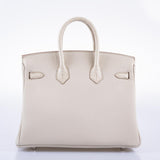 Hermes Birkin Touch 25 Beton Matte Alligator & Togo Palladium Hardware