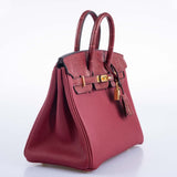 Hermes Birkin Touch 25 Rouge Grenat Matte Alligator and Togo Gold Hardware