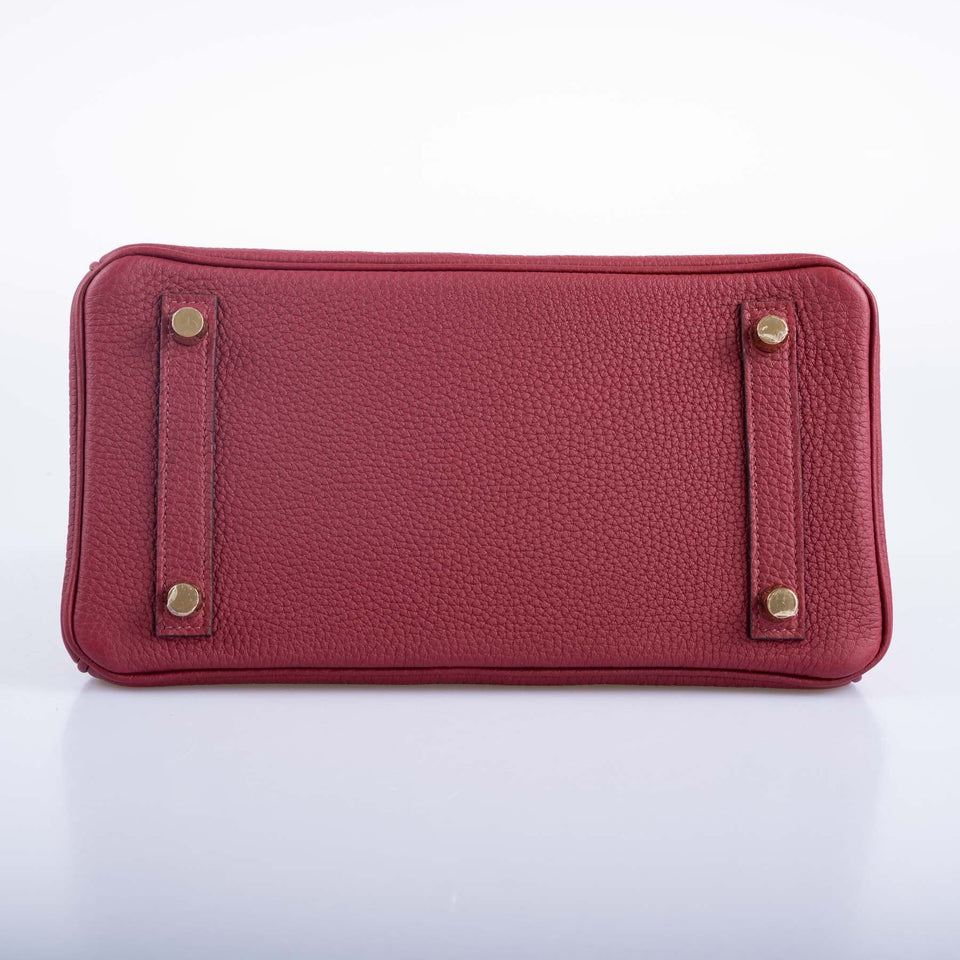 Hermes Birkin Touch 25 Rouge Grenat Matte Alligator and Togo Gold Hardware