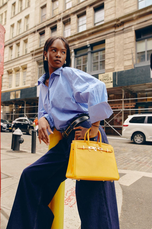 Hermes Candy Birkin 25 Jaune d'Or Epsom and Potiron Permabrass Hardware