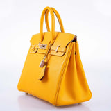 Hermes Candy Birkin 25 Jaune d'Or Epsom and Potiron Permabrass Hardware