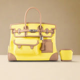 Hermes Cargo Birkin 35 Chai Swift and Jaune Citron Toile Goeland Palladium Hardware