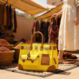 Hermes Cargo Birkin 35 Chai Swift and Jaune Citron Toile Goeland Palladium Hardware