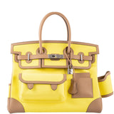 Hermes Cargo Birkin 35 Chai Swift and Jaune Citron Toile Goeland Palladium Hardware