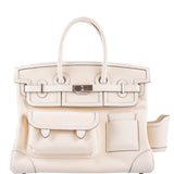 Hermes Cargo Birkin 35 Nata Toile Goeland and Swift Palladium Hardware
