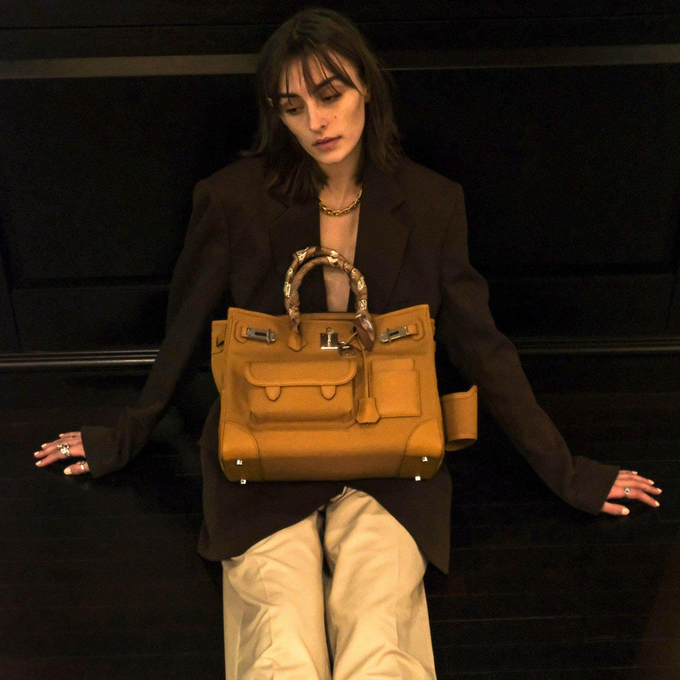 Hermes Cargo Birkin 35 Sesame Swift and Toile Goeland Palladium Hardware
