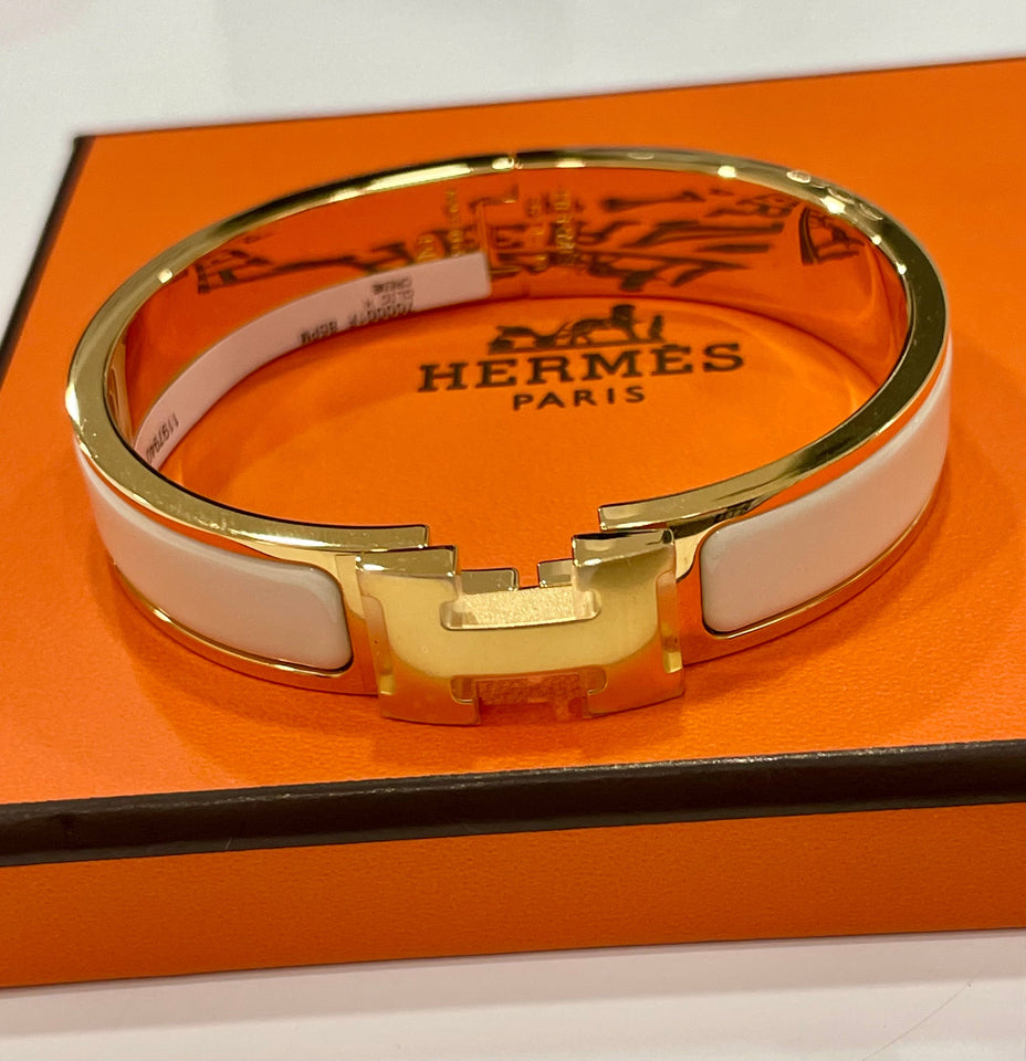 Hermes CLIC H BRACELET PM CREAM