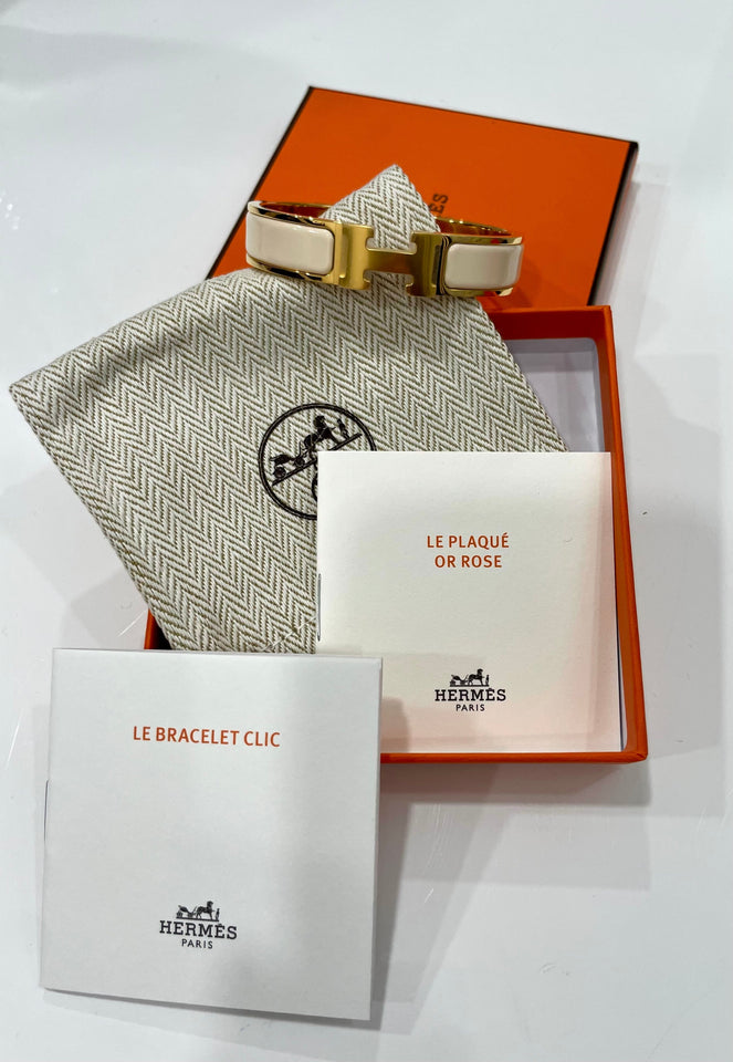 Hermes CLIC H BRACELET PM CREAM