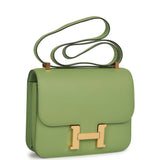 Hermes CONSTANCE 24 EPSOM LEATHER VERT CRIQUET GOLD HARDWARE