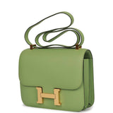 Hermes CONSTANCE 24 EPSOM LEATHER VERT CRIQUET GOLD HARDWARE