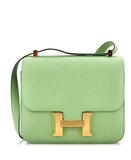 Hermes CONSTANCE 24 EPSOM LEATHER VERT CRIQUET GOLD HARDWARE