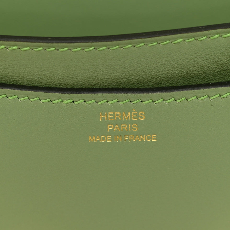 Hermes CONSTANCE 24 EPSOM LEATHER VERT CRIQUET GOLD HARDWARE