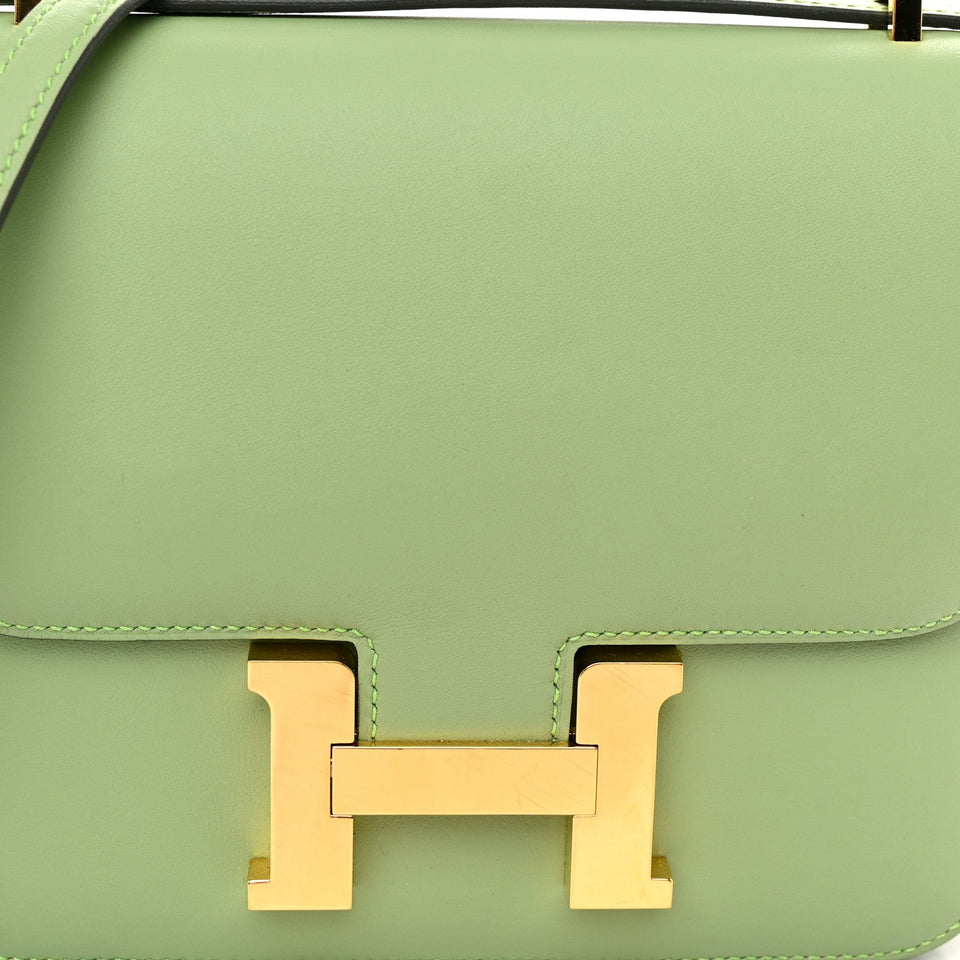 Hermes CONSTANCE 24 EPSOM LEATHER VERT CRIQUET GOLD HARDWARE