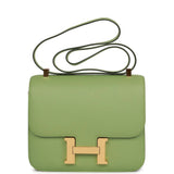 Hermes CONSTANCE 24 EPSOM LEATHER VERT CRIQUET GOLD HARDWARE
