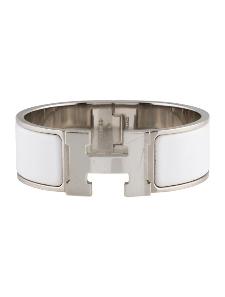 Hermes CLIC CLAC H ENAMEL WIDE CUFF BRACELET GM