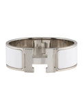 Hermes CLIC CLAC H ENAMEL WIDE CUFF BRACELET GM