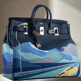 Hermes Endless Road HAC Birkin 50 Multicolor Togo and Swift Leather Palladium Hardware