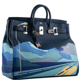 Hermes Endless Road HAC Birkin 50 Multicolor Togo and Swift Leather Palladium Hardware