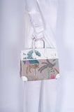 Hermes Faubourg Tropical Birkin 35 Embroidered Toile de Camp and White Swift Palladium Hardware