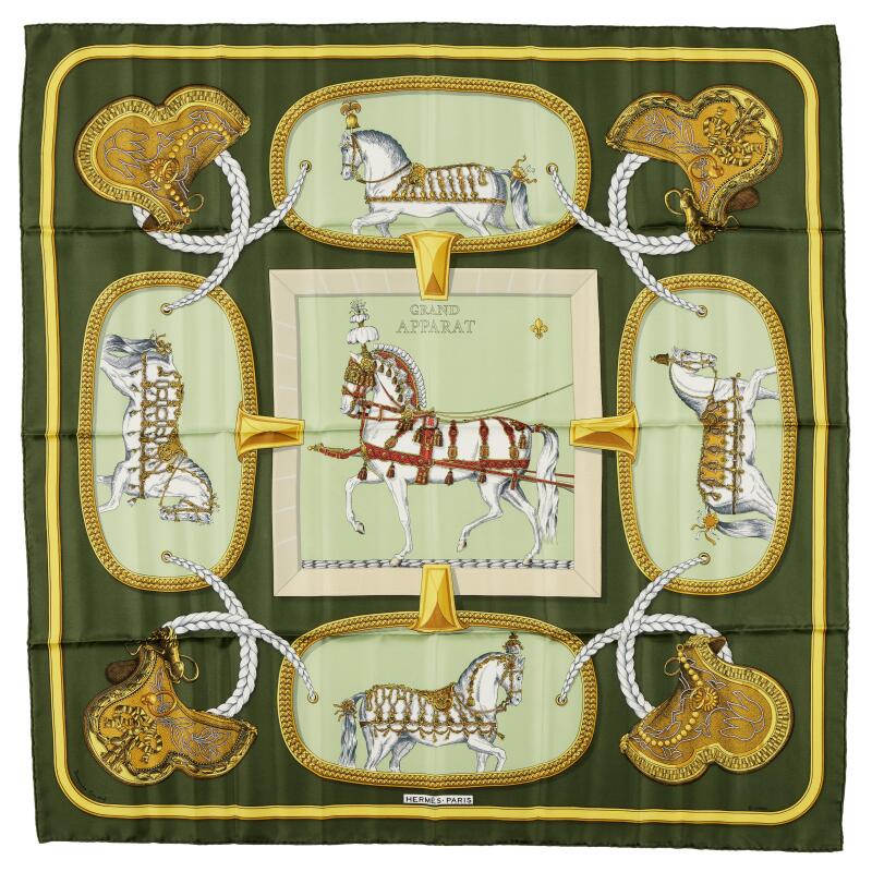 Hermes LES CARRÉS DE TOUJOURS “GRAND APPARAT” SILK SCARF