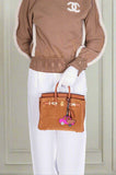 Hermes Grizzly Birkin 25 Gold Grizzly Suede and Swift Gold Hardware