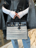 Hermes HAC Birkin 32 Gray Vibrato and Black Box Palladium Hardware