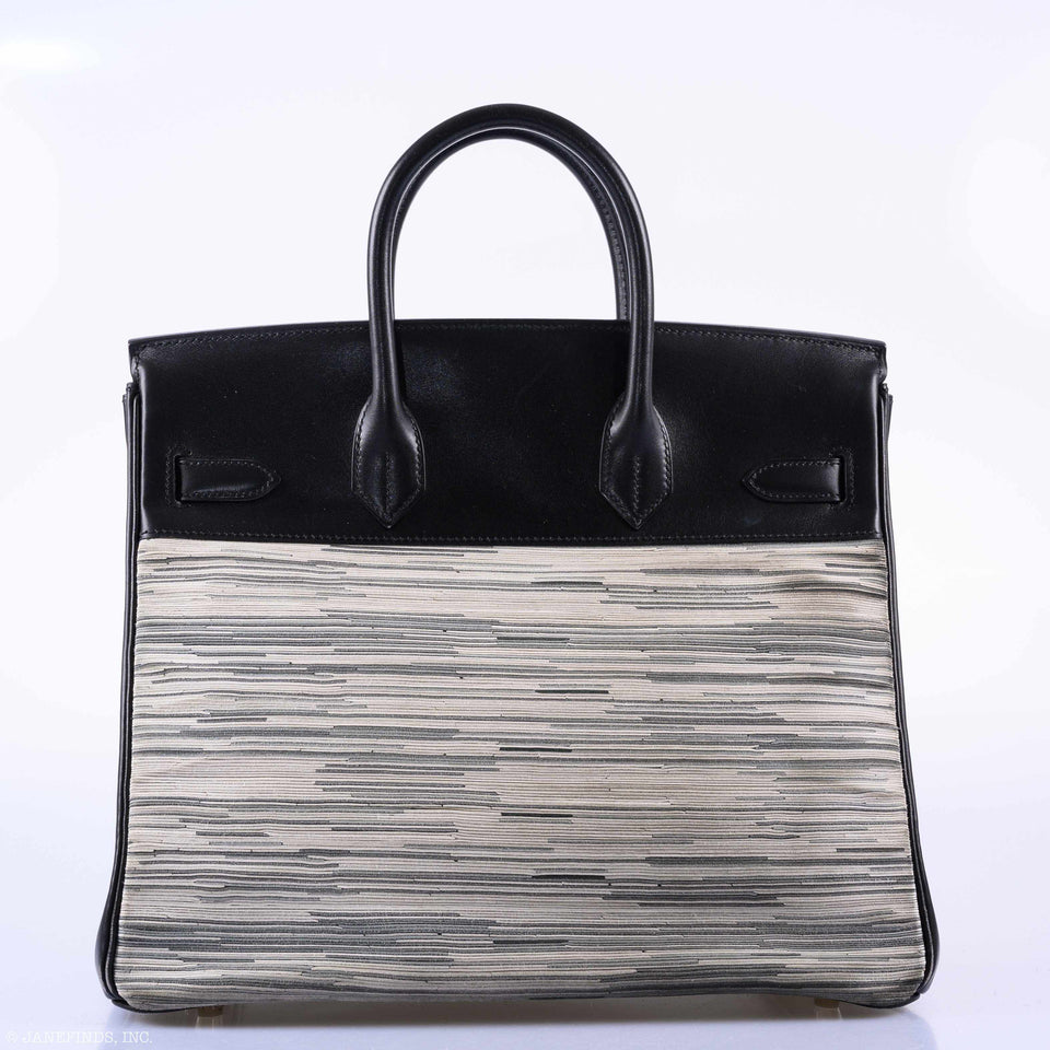 Hermes HAC Birkin 32 Gray Vibrato and Black Box Palladium Hardware