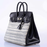 Hermes HAC Birkin 32 Gray Vibrato and Black Box Palladium Hardware