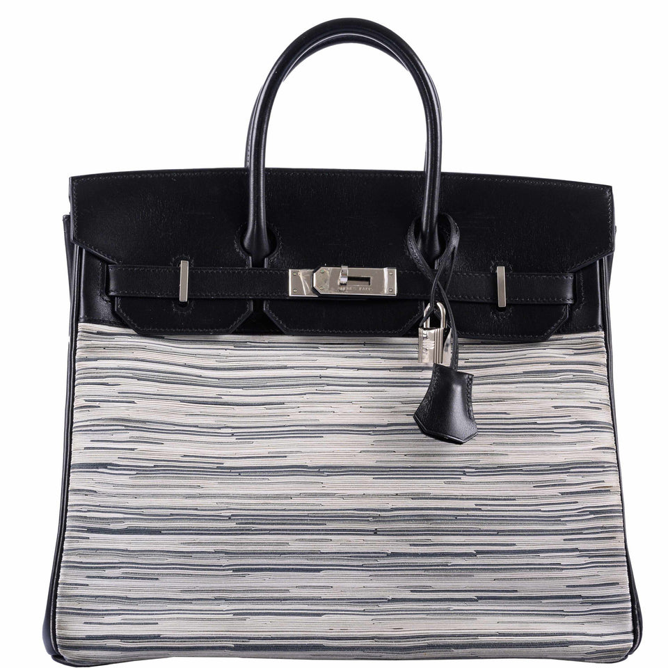 Hermes HAC Birkin 32 Gray Vibrato and Black Box Palladium Hardware