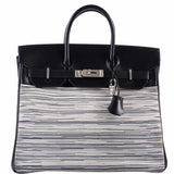 Hermes HAC Birkin 32 Gray Vibrato and Black Box Palladium Hardware