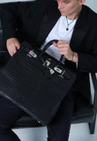 Hermes HAC Birkin 40 Black Matte Porosus Crocodile Palladium Hardware