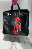Hermes HAC Birkin 40 Black Shiny Lizard Palladium Hardware