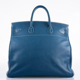 Hermes HAC Birkin 40 Bleu Thalassa Togo Palladium Hardware