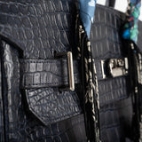 Hermes HAC Birkin 40 Blue Marine Matte Porosus Crocodile Palladium Hardware - 2018, C