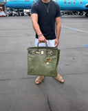 Hermes HAC Birkin 40 Vert Olive Ostrich Gold Hardware
