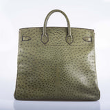 Hermes HAC Birkin 40 Vert Olive Ostrich Gold Hardware