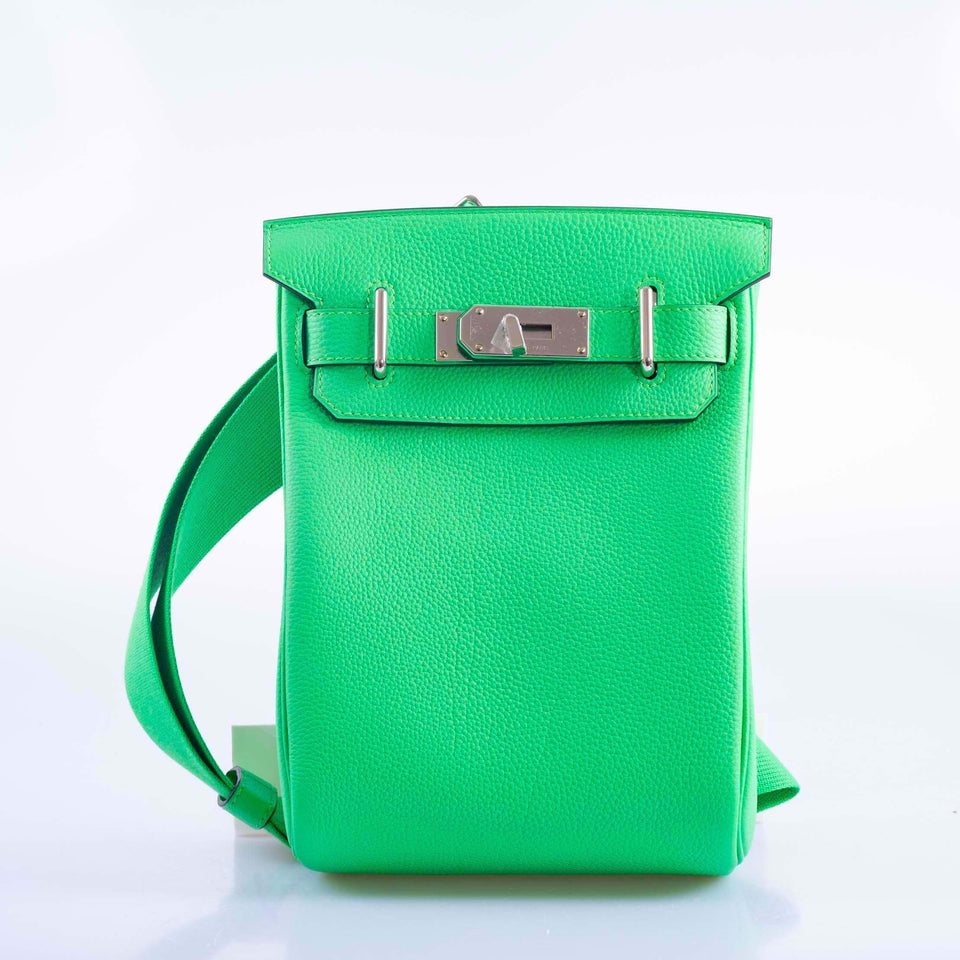 Hermes HAC Birkin A Dos PM Vert Comics Togo Palladium Hardware