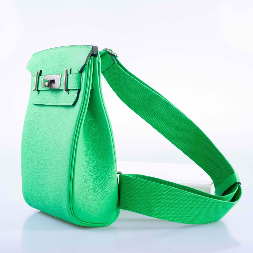 Hermes HAC Birkin A Dos PM Vert Comics Togo Palladium Hardware