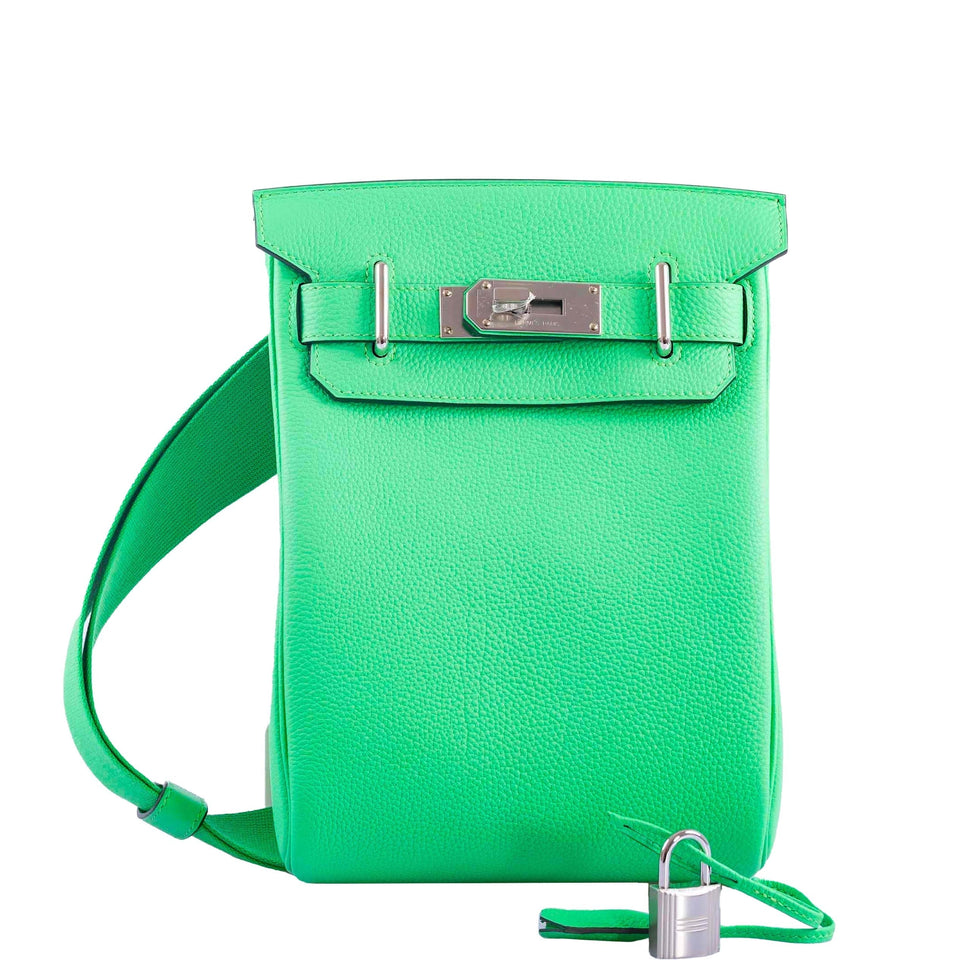 Hermes HAC Birkin A Dos PM Vert Comics Togo Palladium Hardware