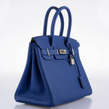 HermesHSS Birkin 30 Blue Electric Togo with Brushed Palladium Hardware - 2019, D