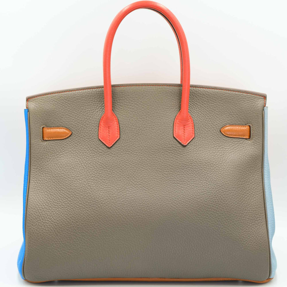 Hermes Hermes Birkin 35 Arlequin Clemence Palladium Hardware