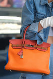 Hermes Hermes Birkin 35 Arlequin Clemence Palladium Hardware