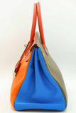 Hermes Hermes Birkin 35 Arlequin Clemence Palladium Hardware