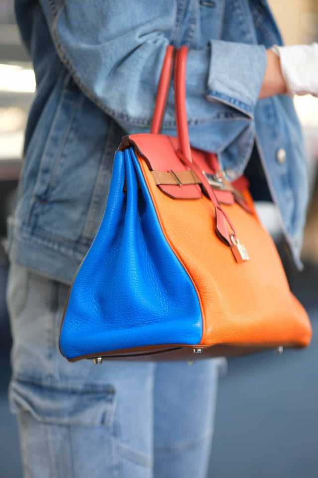 Hermes Hermes Birkin 35 Arlequin Clemence Palladium Hardware