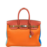Hermes Hermes Birkin 35 Arlequin Clemence Palladium Hardware